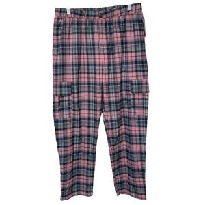Art Class Pink Plaid Cargo Pocket Pants Girls Size XXL 18 NWT